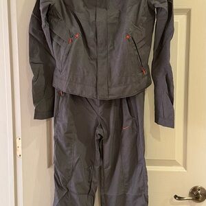 Nike Blue Gray Jacket and pants Set with Orange Trim